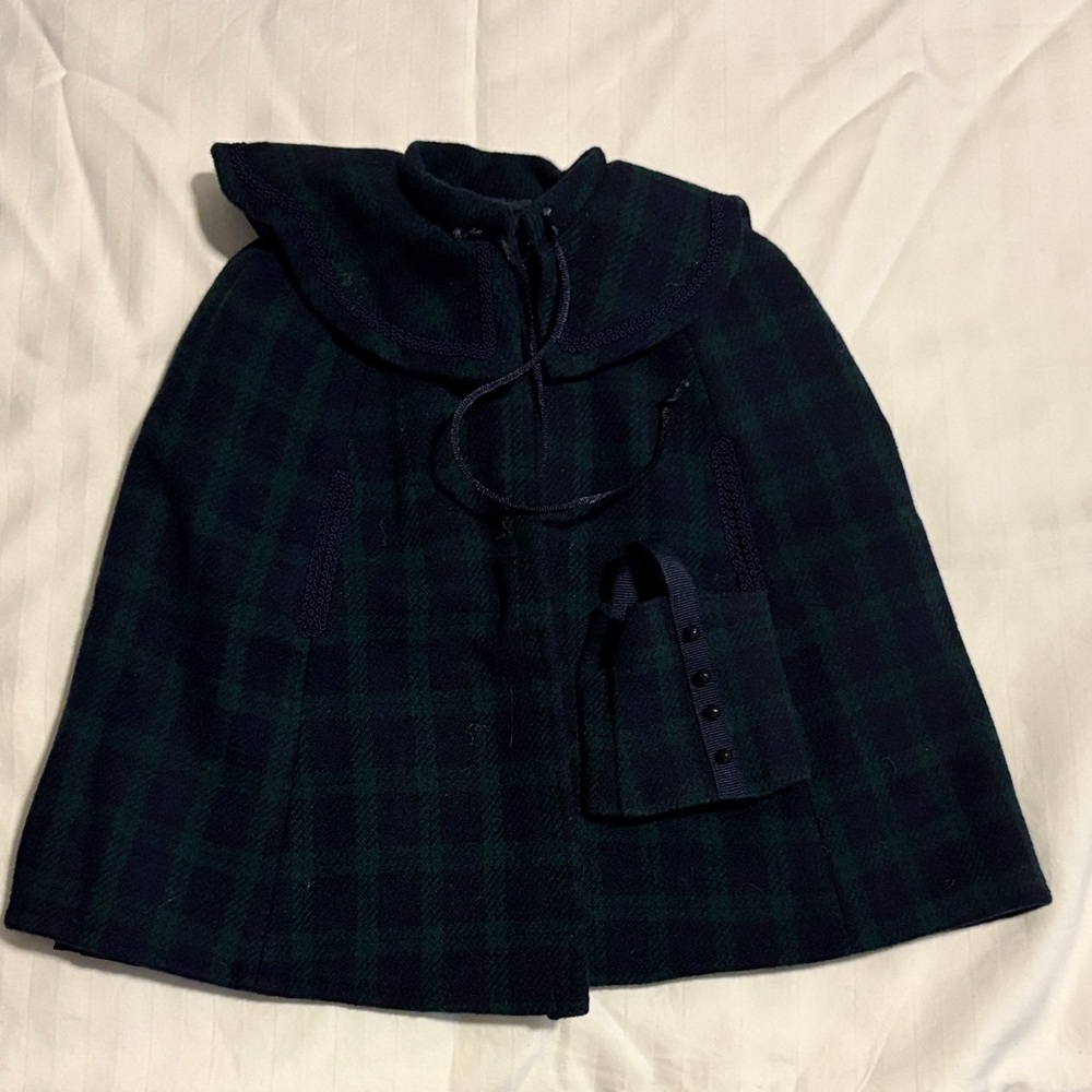 American Girl Plaid Doll Samantha Cape - Green and Blue
